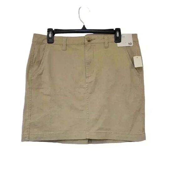 Aeropostale Women's Tan Cotton/Spandex High Rise Mini Skirt NEW - Picture 3 of 13